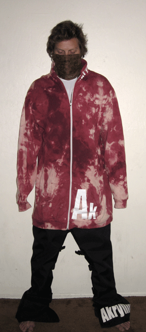 Tall full-zip Bleach tie-dyed sweatshirt-XLT - Click Image to Close