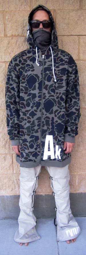 Tall zip hoodie-XLT -Green camo - Click Image to Close